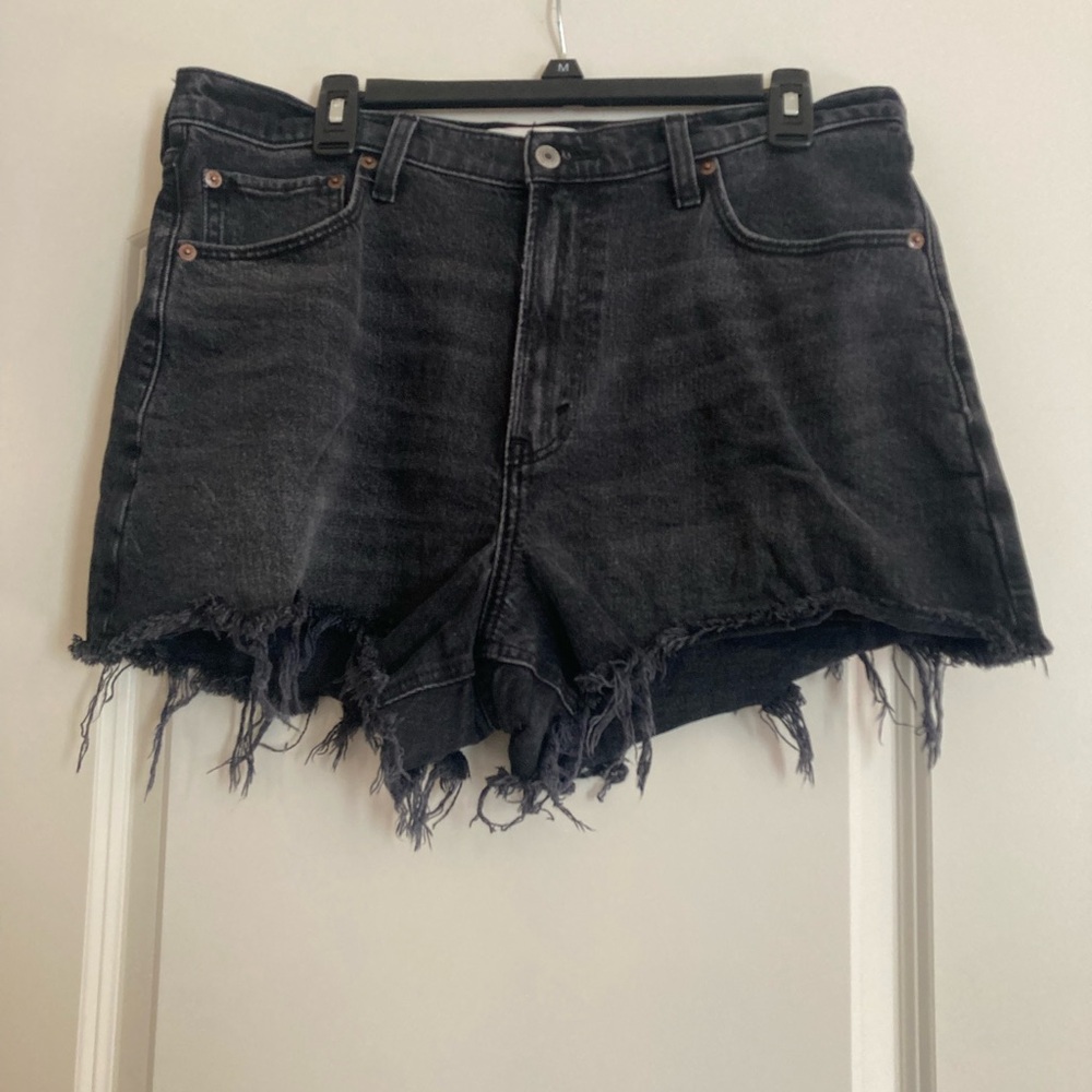 Abercrombie Curve Love Distressed Denim Shorts